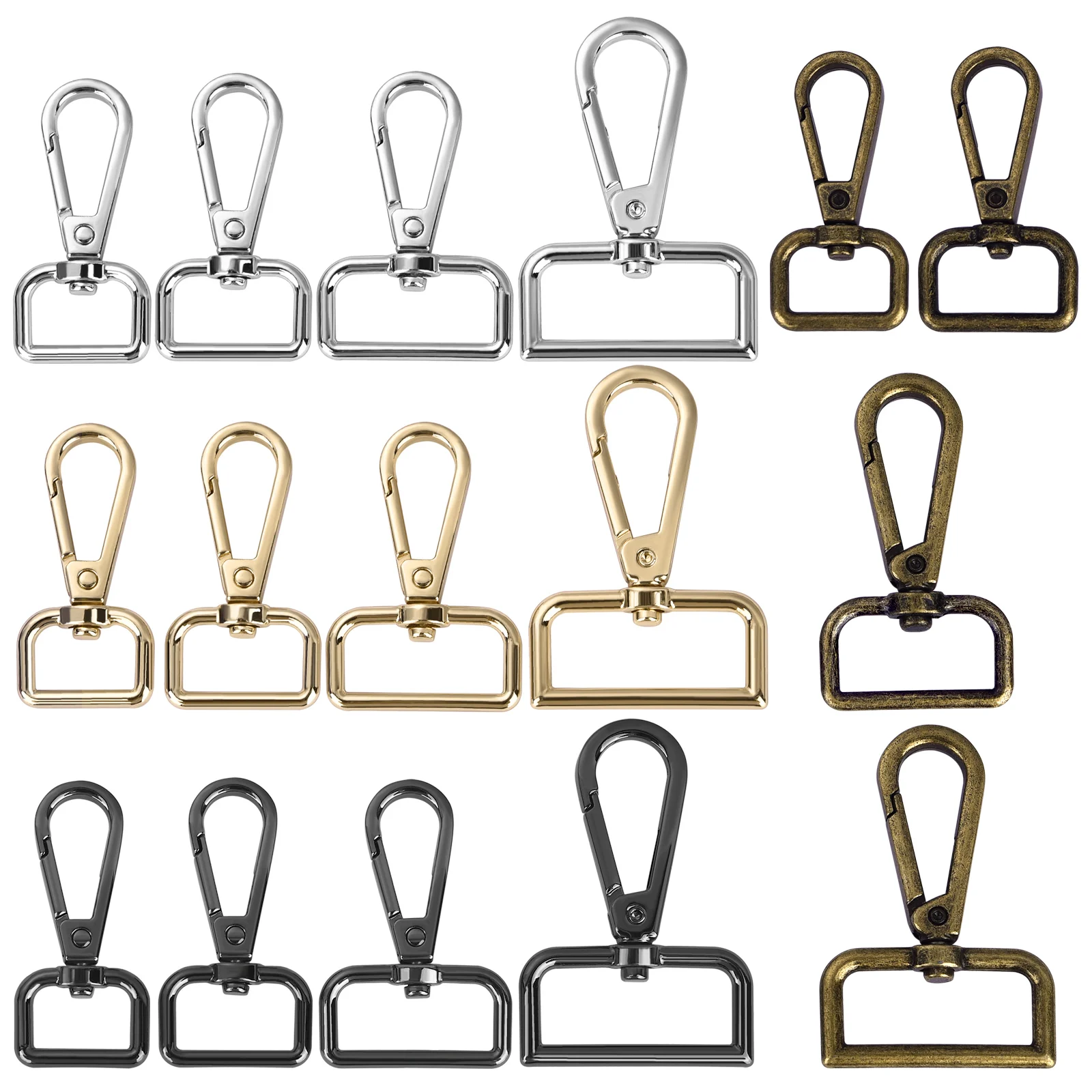 5Pcs Swivel Clasps Alloy Metal Lanyard Snap Hooks Clip Hook For Keychain Bag Key Rings Jewelry Making Craft Sewing Accessories