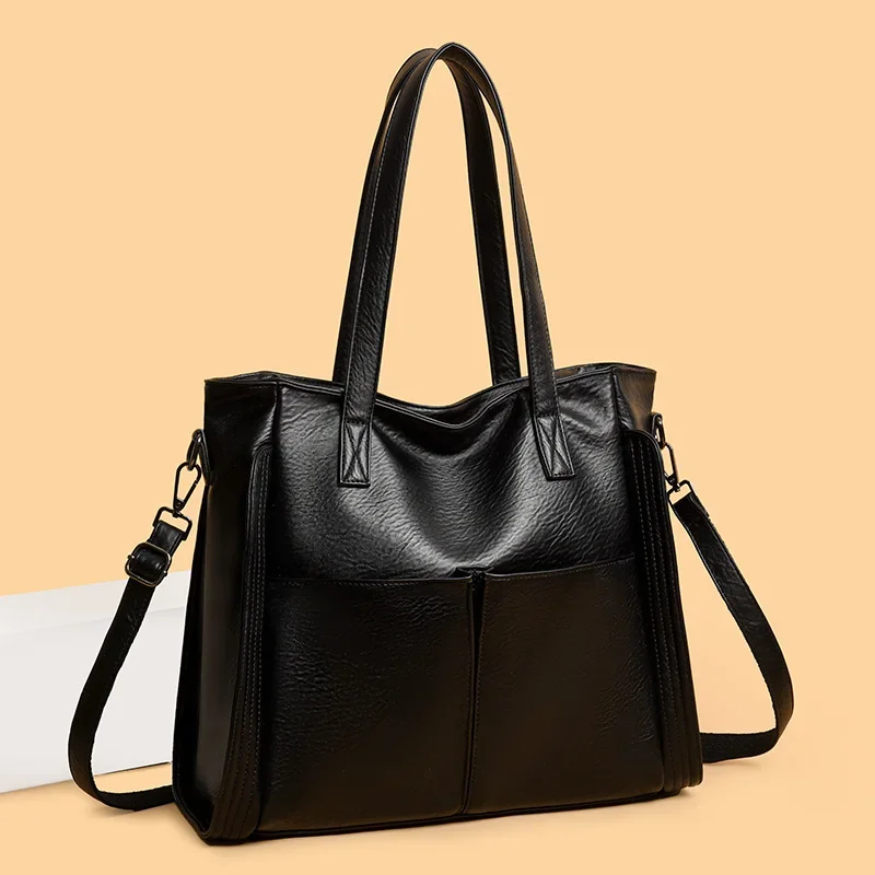 

Fashion Large Capacity Ladies Tote Bag High Quality Leather Shoulder Bags Luxury Designer Women Messenger Handbags Shopping Bag