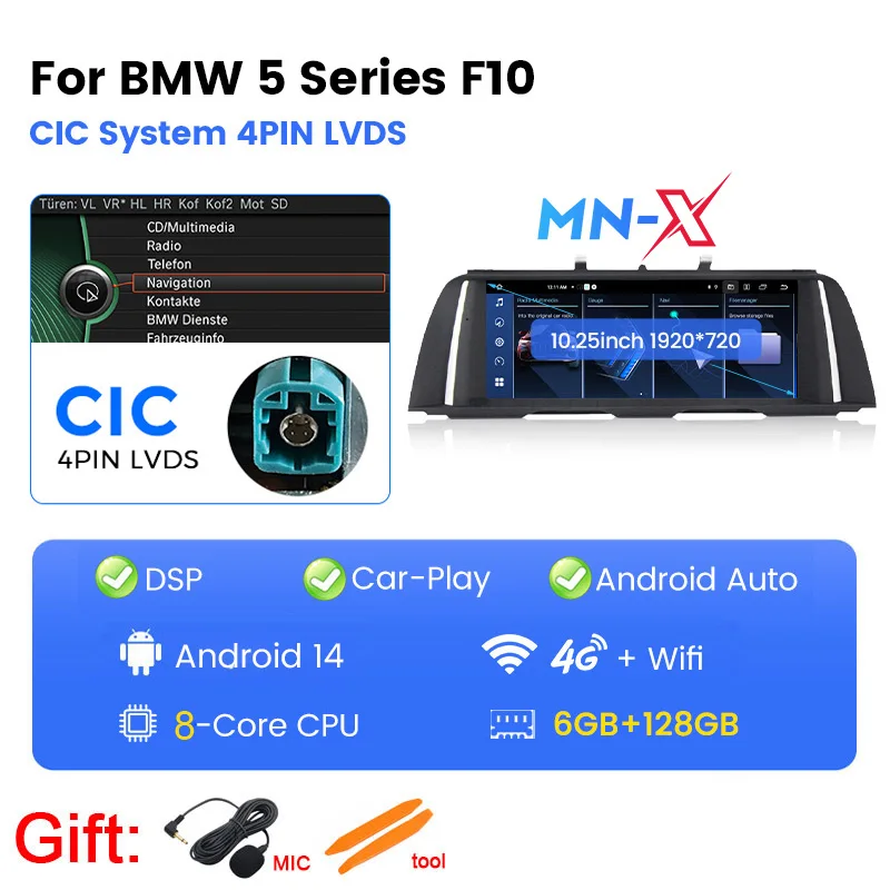 NaviFly MN-X 10.25 Android Car Multimedia Player For BMW 5 Series