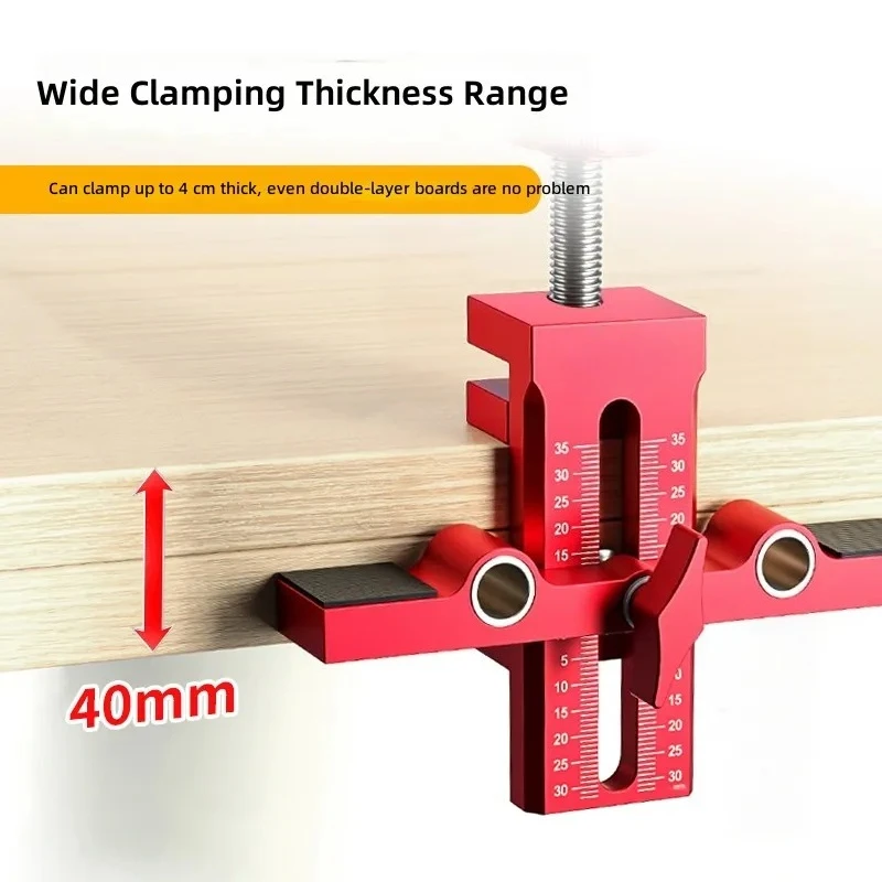 Double Hole Cabinet Door Installation Aid Hanging Cupboard Rebound Device Door Panel Positioning Plate Holder Opening Tool