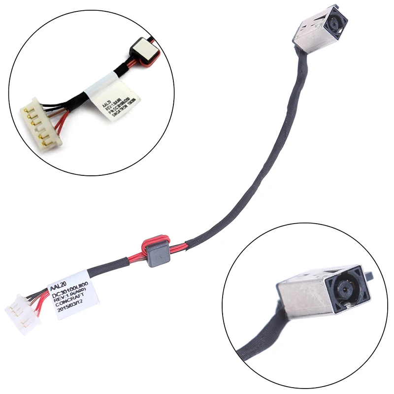 New For Dell Inspiron 15 5566 I5566 P51F 3000 5000 3559 5558 5555 5459 5559 DC Power Jack With Cable Socket