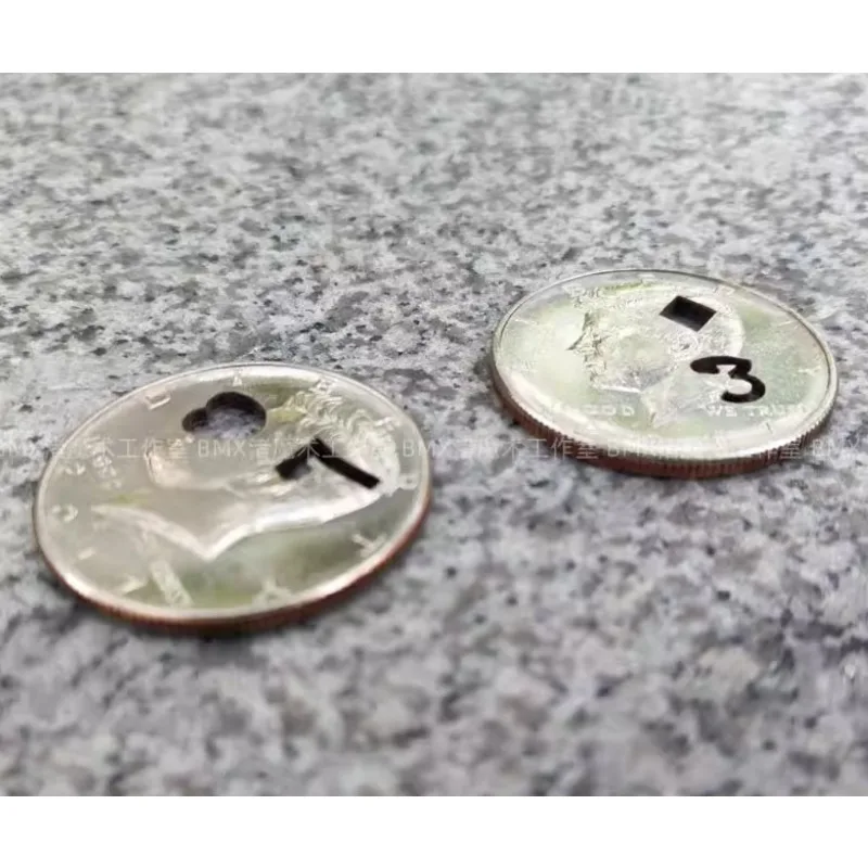 لكمات نصف دولار يحمل علامة لهب عملة سحرية Mentalism الخدع السحرية الوهم بطاقة التنبؤ إحياء عن قرب ماجيا