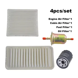 4pcs Filter Set For BYD F3 2005-2013-2016/ F3R L3 G3R 1.5L 2010-2014 Car Engine Cleaner Cabin A/C Fresh Air Fuel Oil Filter