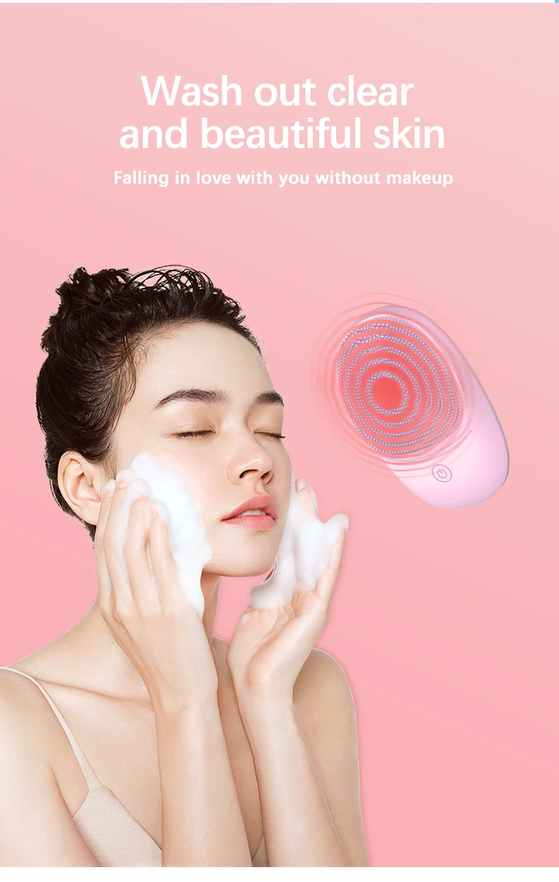 Elektrische zachte siliconen tandenreiniger, reinigingsborstel, sonische trillingen lossen reinigingsborstel, diepe reiniging.