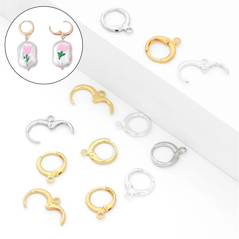 100 قطعة 4 أحجام Earring بها بنفسك القرط النتائج أقراط المشابك السنانير تركيبات DIY بها بنفسك مجوهرات صنع الاكسسوارات الحديد هوك يارواير مجوهرات