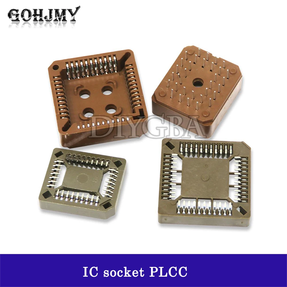 5PCS PLCC IC socket SMD DIP 32PIN 44PIN 68PIN 84PIN PLCC Socket adapter PLCC32 PLCC44 PLCC68 PLCC84 NEW