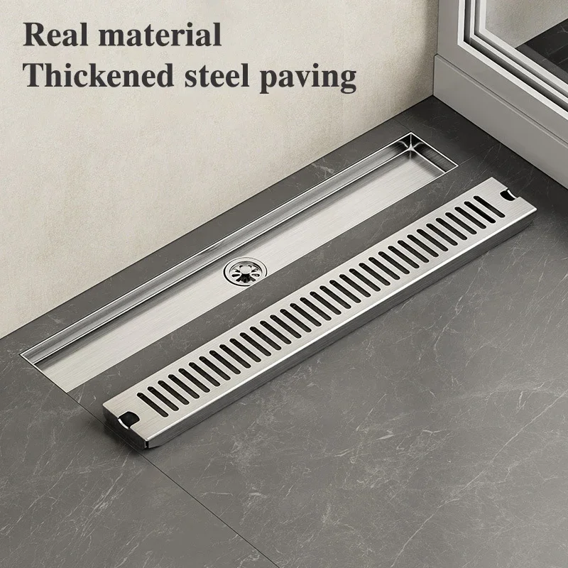 

Brushed Floor Drain Stainless Steel Bathroom Drainage 20-60CM Square Waste Filter Anti-odor Shower Strainer Shower Drains