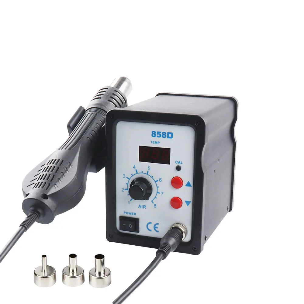 Imagem -02 - Hot Air Gun Bga Retrabalho Estação de Solda Ventilador Secador de Cabelo Solda Heat Gun Smd Smt Soldagem Reparação 220v 110v 858d
