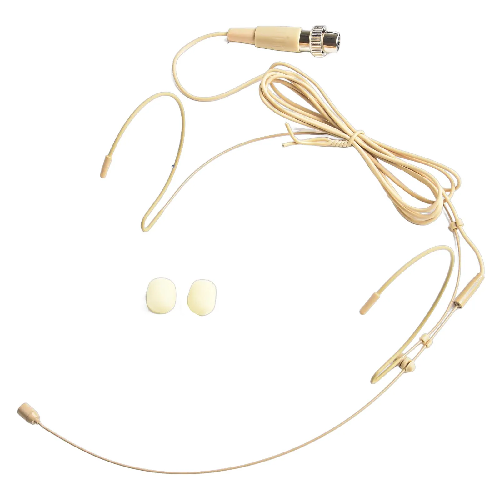 سماعة رأس مزودة بميكروفون عالي الجودة مجموعة واحدة Φ4.0 مم 1.2 متر 100-20 كيلو هرتز ميكروفون متعدد الاتجاهات مع غطاء ميكروفون
