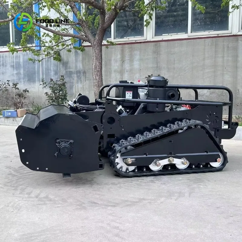 Custom Upgraded Version Power Force Lawn Mowers Garden Robot Lawn Mower Automatic 1000mm Cutting Width Rubber Crawler Mower