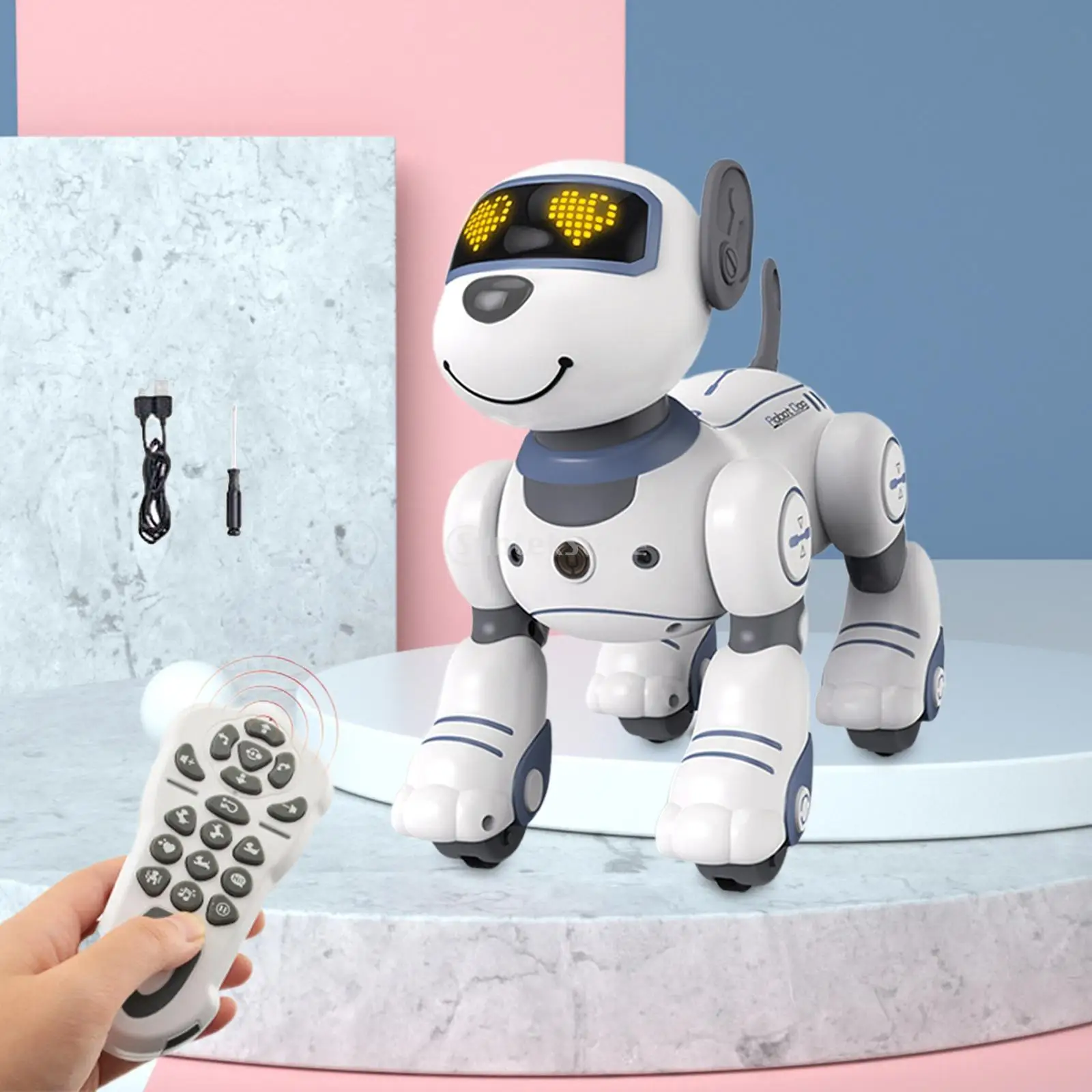 Funny RC Robot Electronic Dog  Music Robot Dog Stunt Dog Voice Command Programmable Touch-sense Children\'s Toys Boys Girls Gifts