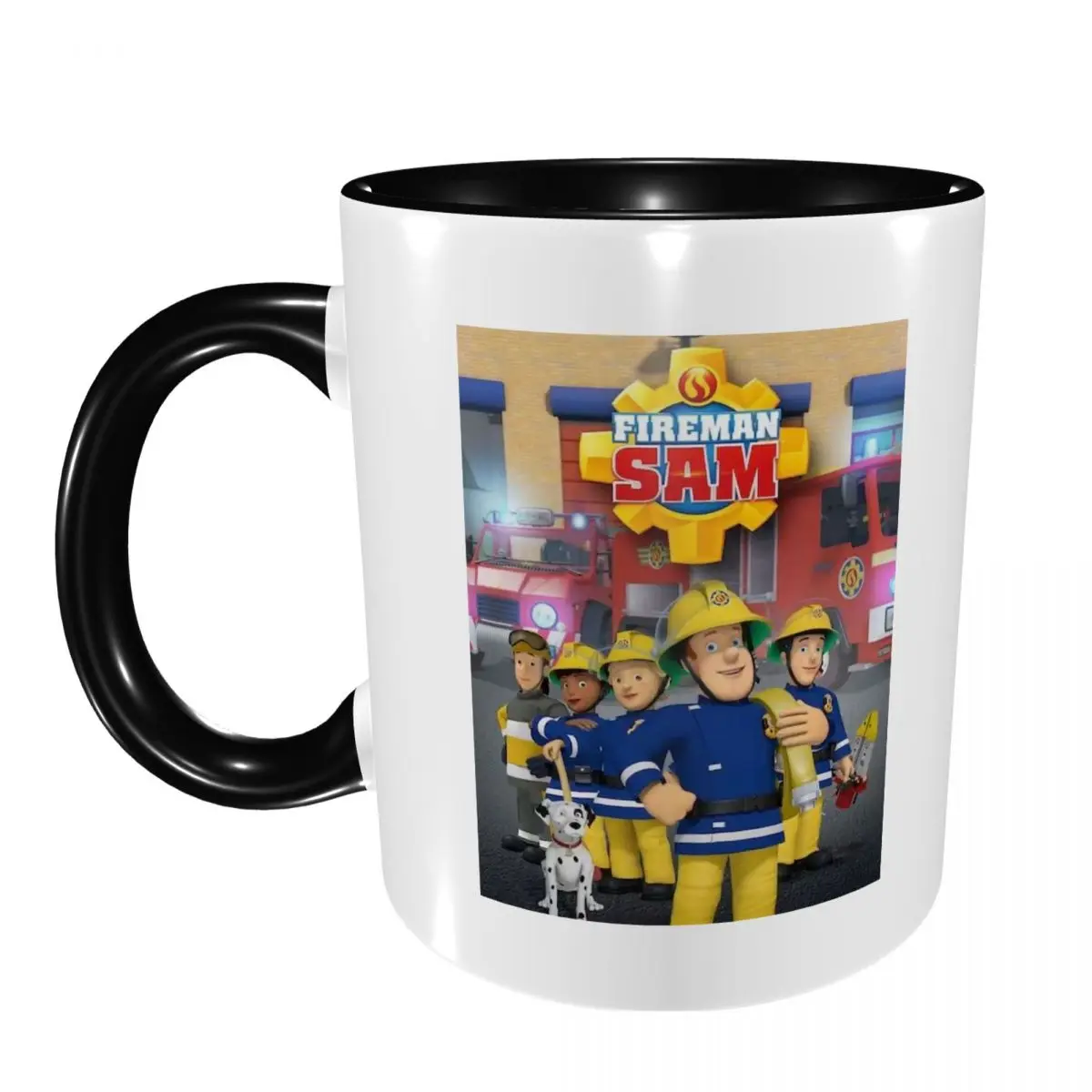 Cartoon Firefighter Fireman Sam Mug Funny Ceramic Coffee Cups Tea Mugs Milk Cup Drinkware Gift for Woman Man