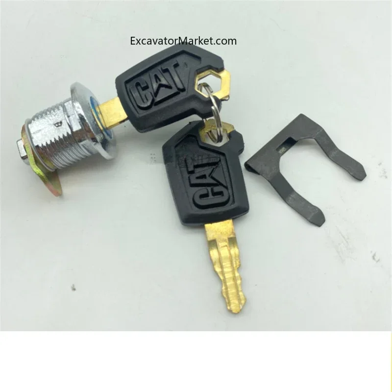 Side Door Lock Cylinder, Cover Lock Cylinder, Acessórios de escavadeira para CATERPILLAR CAT E307 306 320 324 329 330 336