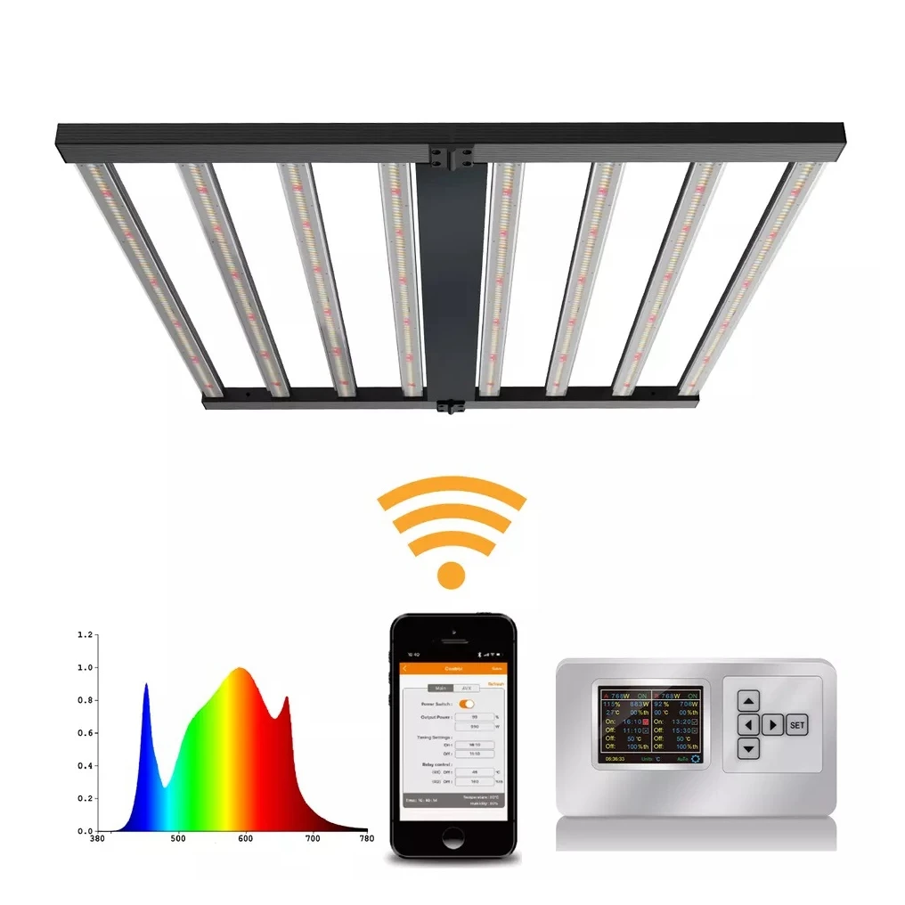 Stock Led Grow Lights 1000W  Full Spectrum Dimmable Indoor Hydroponic Grow Light