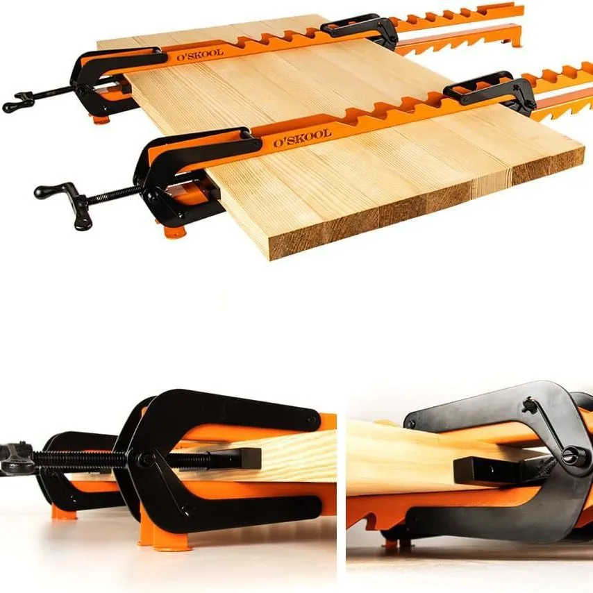 Woodworking Panel Clamp Set 2-Piece, Quick Adjust Pressing Tool for Gluing, Heavy Duty Board Fixing Kit