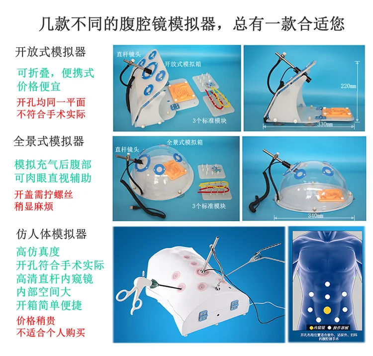 Laparoscopic simulation trainer Folding simulation box + 0 degree lens + 2 equipment + 4 modules Old discount promotion