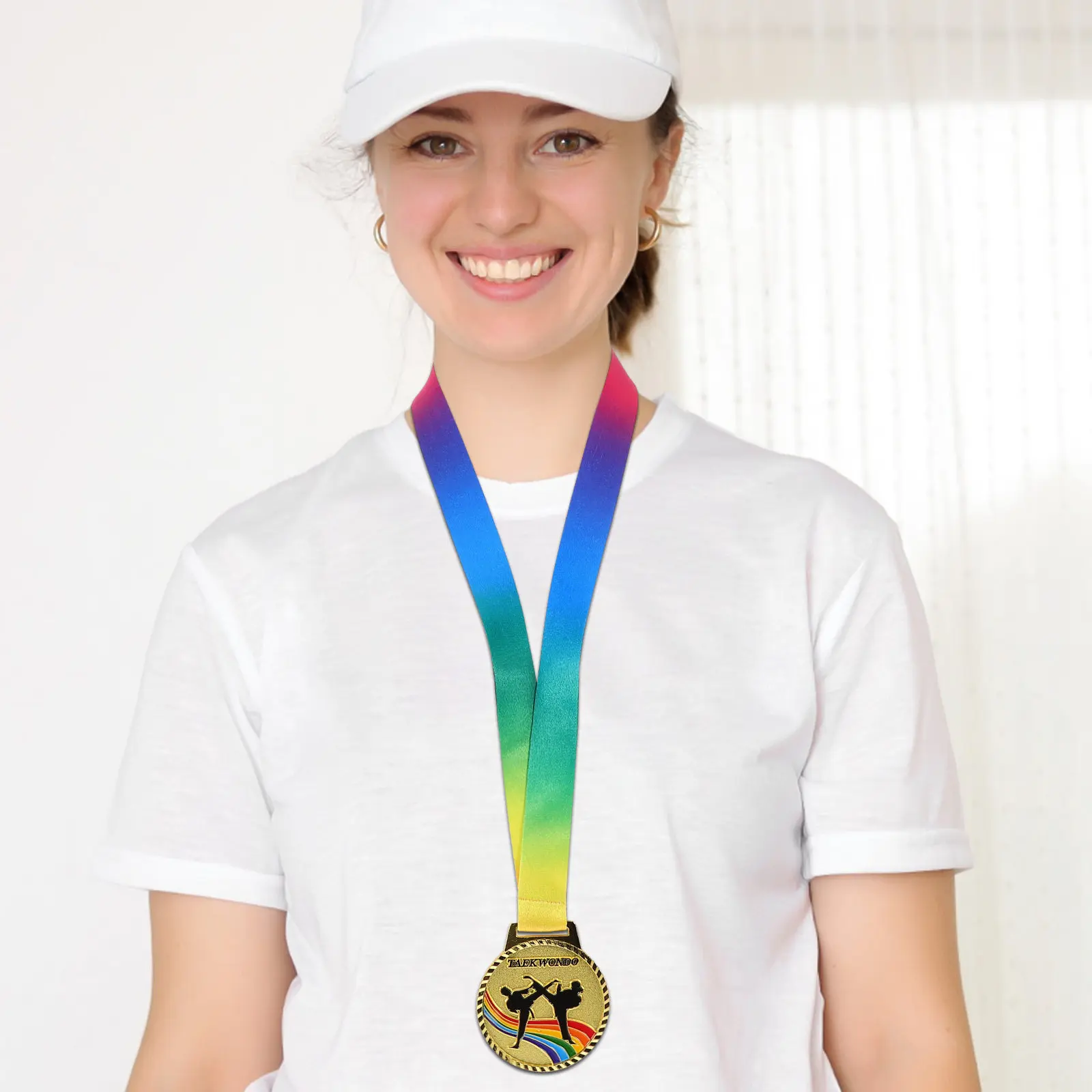 Cycling Excellence Medal Zinc Alloy Gold Finishers Medal Racing Trophy Award Sports Competition Prize for Cycling Achievement