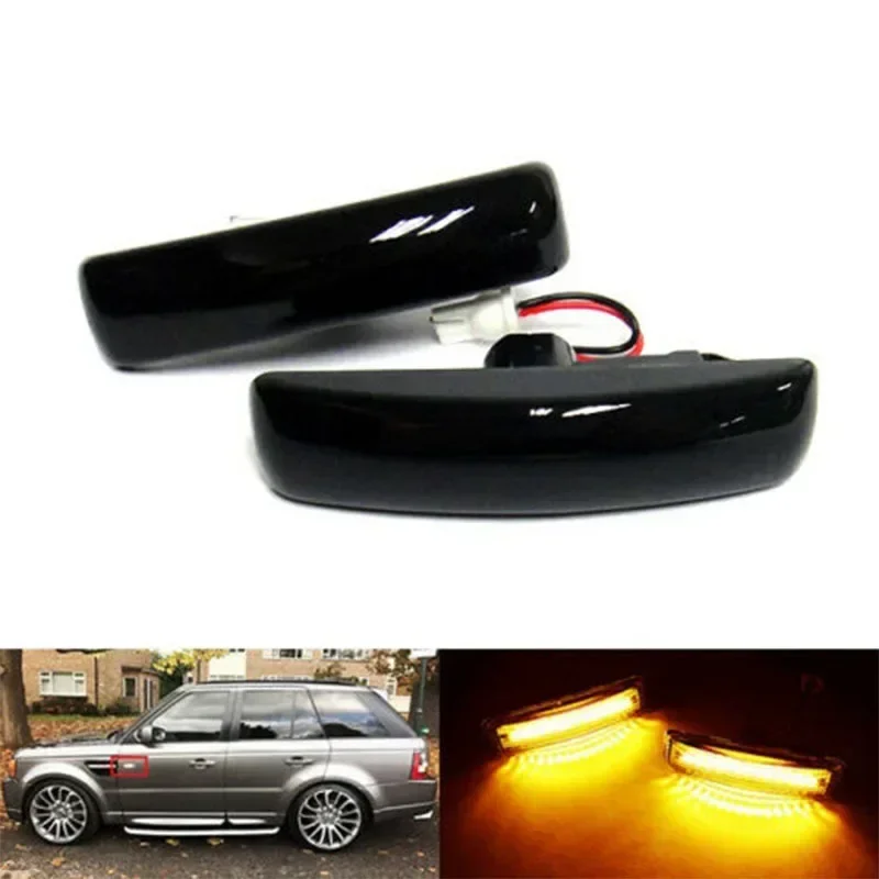 2x Auto Side Indicator LED Repeater Light Turn Light for Land Rover Discovery LR3 LR4 for Freelander LR2 for Range Rover Sport