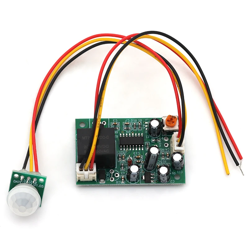 1-10Pcs DC 12V PIR Motion Sensor Relay Module IR Infrared Human Body Induction Sensor Pyroelectric Controller Switch Timer Delay