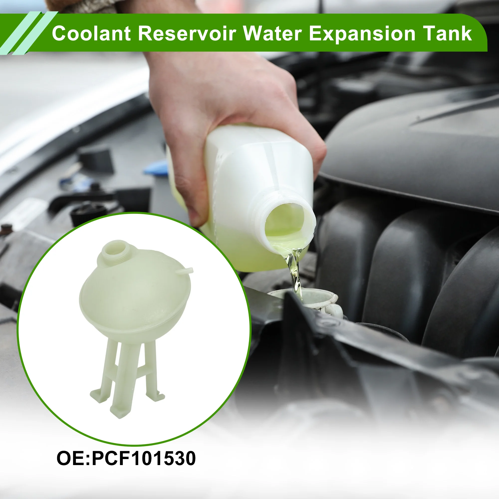 UXCELL No.PCF101530 Coolant Reservoir Water Expansion Tank for Land Rover Defender Defender 90 Heat Resist Coolant Bottle