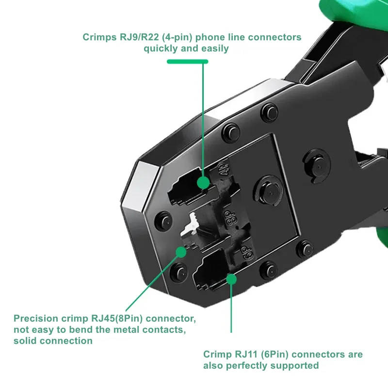 Utp penguji kabel tang Crimping kabel, Tang penguji kabel jaringan kabel internet, Set tang pengupasan rj45