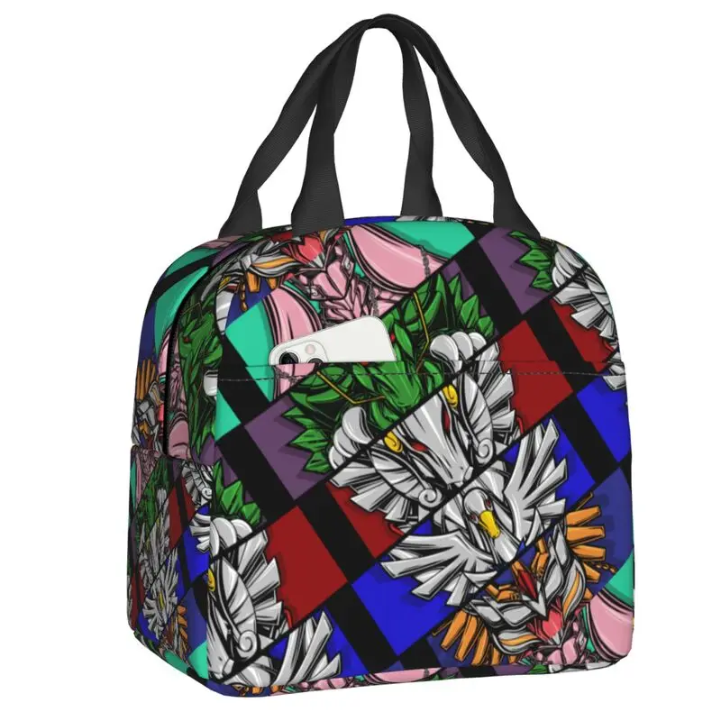 

Портативный ланч-бокс Saintes Seiya на заказ для женщин, многофункциональный термохолодильник, изолированная сумка для обеда для детей, школьников