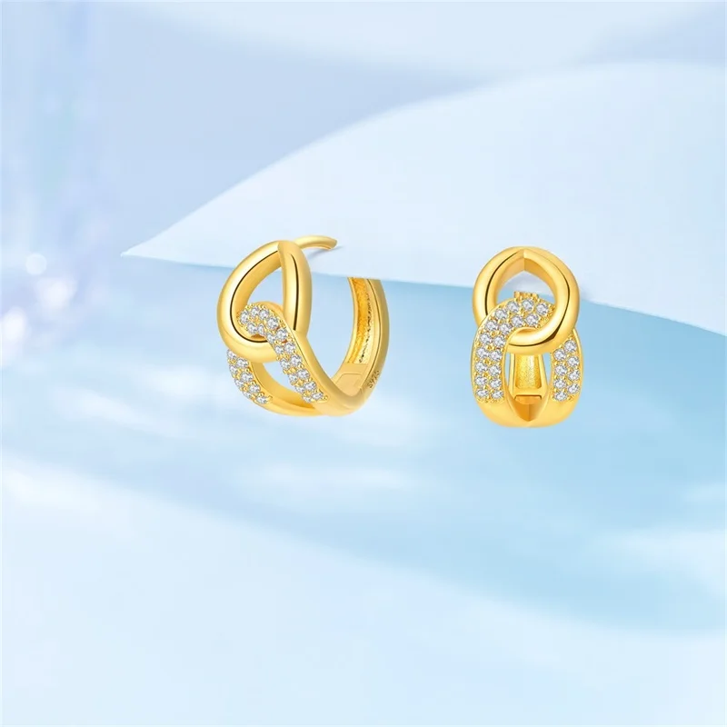 Hot Sales 925 Sterling Silver Simple Geometric Hoop Earrings Adorable For Women Girl Birthday Anniversary Surprise Jewelry Gifts