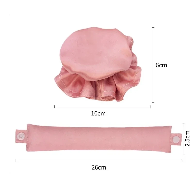2pcs/set Heatless Hair Curler Silk Curling Headband Foam Curl Rod Lazy Sleeping Hair Rollers Women's No Heat Styling Tools