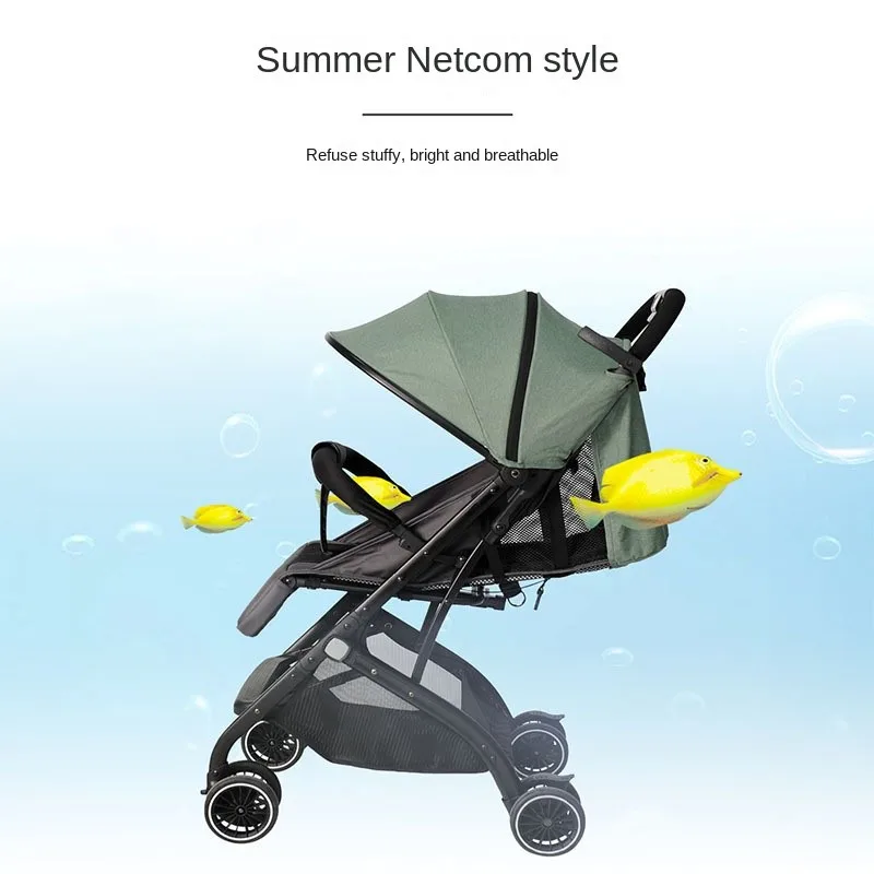 0-6 Years Old Can Sit And Lie Down Baby Stroller Comfortable Shock Absorption Baby Stroller Super Portable Folding Baby Stroller