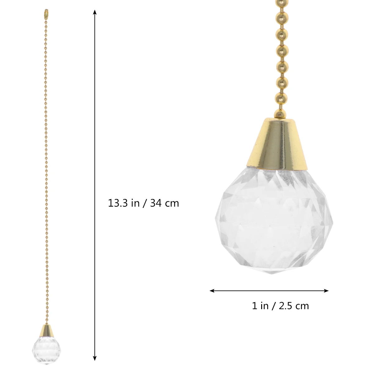 

Diamond-Shaped Golden Chain Pendant Chic Fan Pendant Elegant Chandelier Decoration for Wedding Party Room Festival