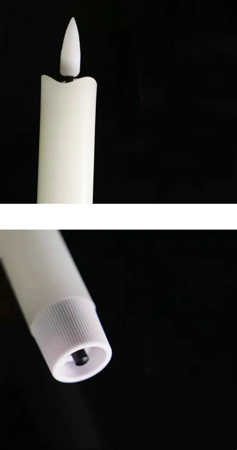 Decorative Led Taper Candles Remote Controlled Waxy Flameless Led Stick Candle Flickering Battery Operated 3D Flame Home Decor