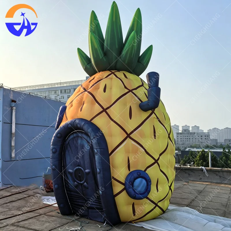Customized inflatable pineapple house booth tent model outdoor advertising activity decoration props with blower