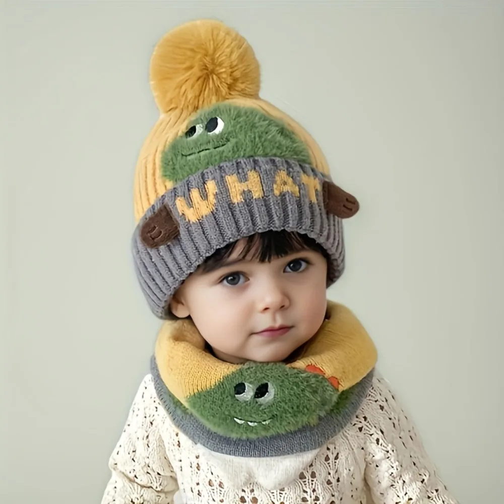 قبعة حماية الأذن على شكل ديناصور للأطفال قبعة أذن للأولاد والبنات للجنسين قبعة شتوية على شكل ديناصور مريحة وأنيقة للرياضات الخارجية