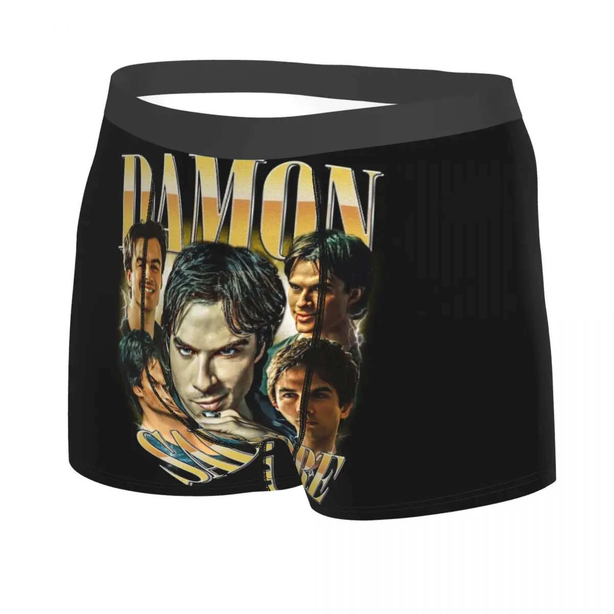 Custom The Vampire Diaries Underwear Men Sexy Printed Customized Ian Somerhalder Boxer Shorts Panties