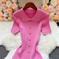 YuooMuoo Brand Fashion Elegant Patchwork Knitted Long Dress Spring Summer Women Luxury Shirt Sweater Dress Lady Party Vestido - Image 5