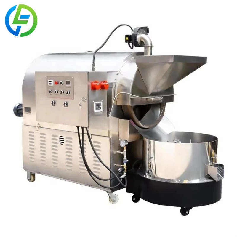 

Customized Stainless Steel Electric Gas Heating Cocoa Coffee Beans Grain Peanut Soybean Seeds Nut Roaster Roasting Machine