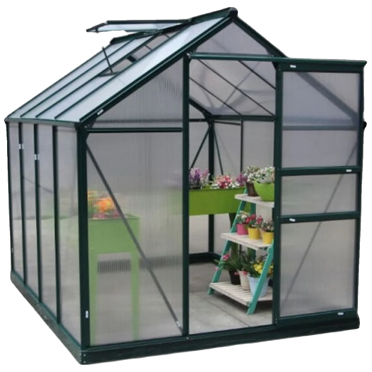 2025년형 탈착식 알루미늄 합금 프레임 야외 정원용 간편 다육식물 온실, 온실, 선룸, 화초 온실