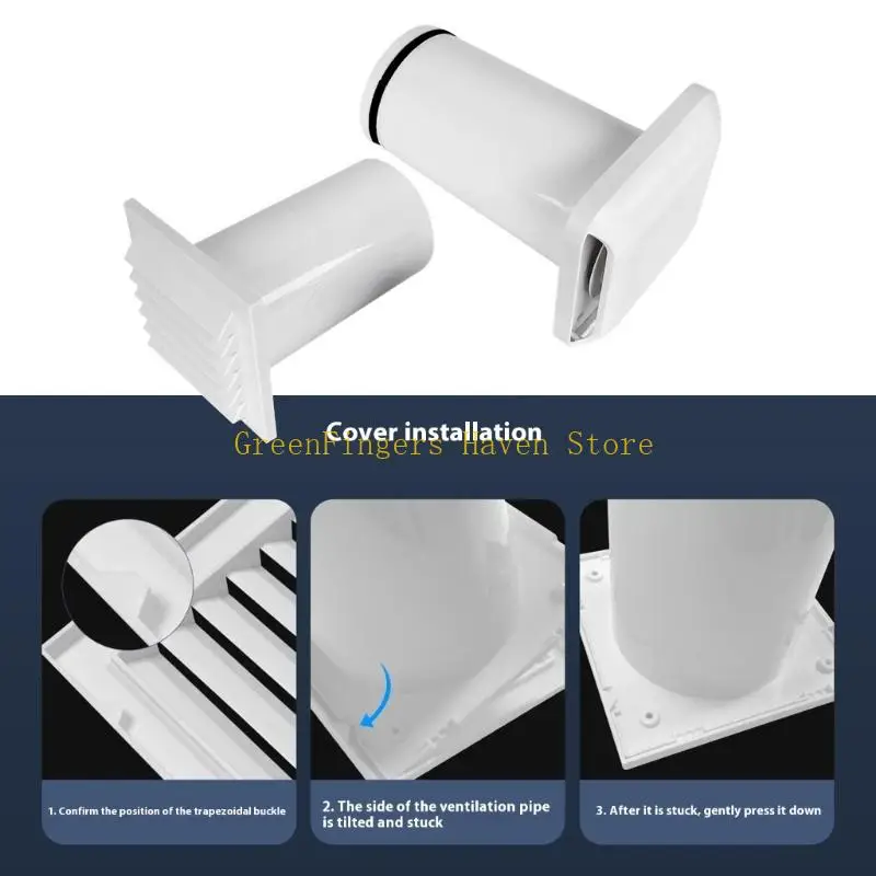 F68D Auto Adjusting Ventilation Device Plastic Metal Housing for Wall Double Airflows