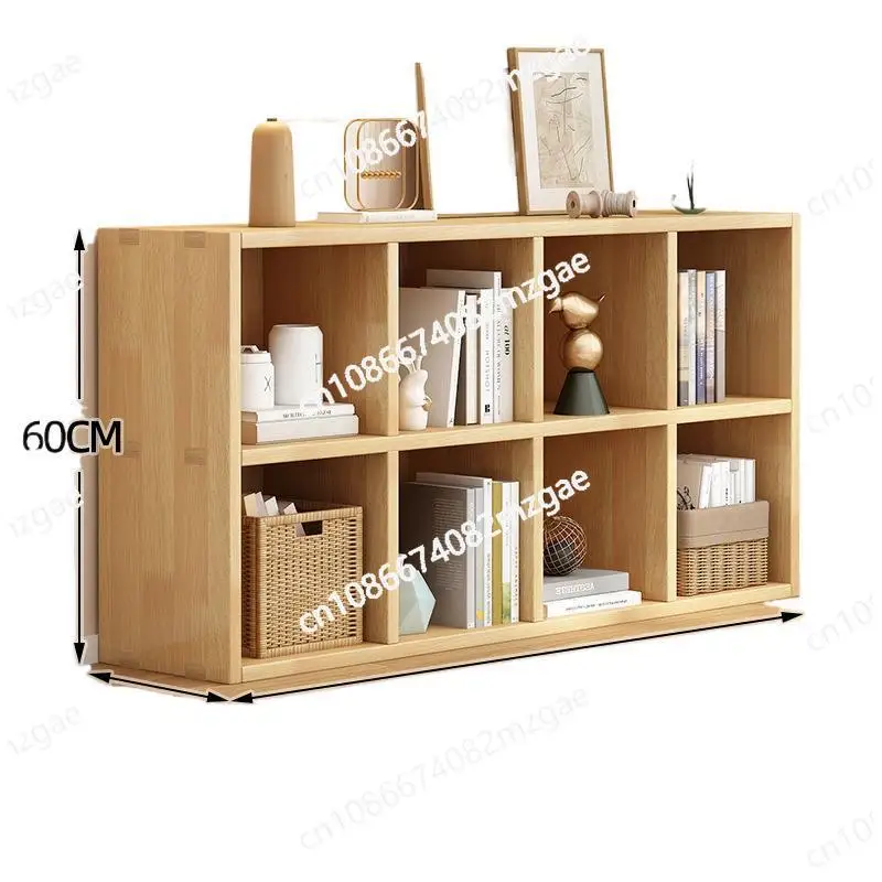 

Solid wood combination TV bookcase integrated against the wall Living room storage Bedroom study Children's shelf Lattice locker