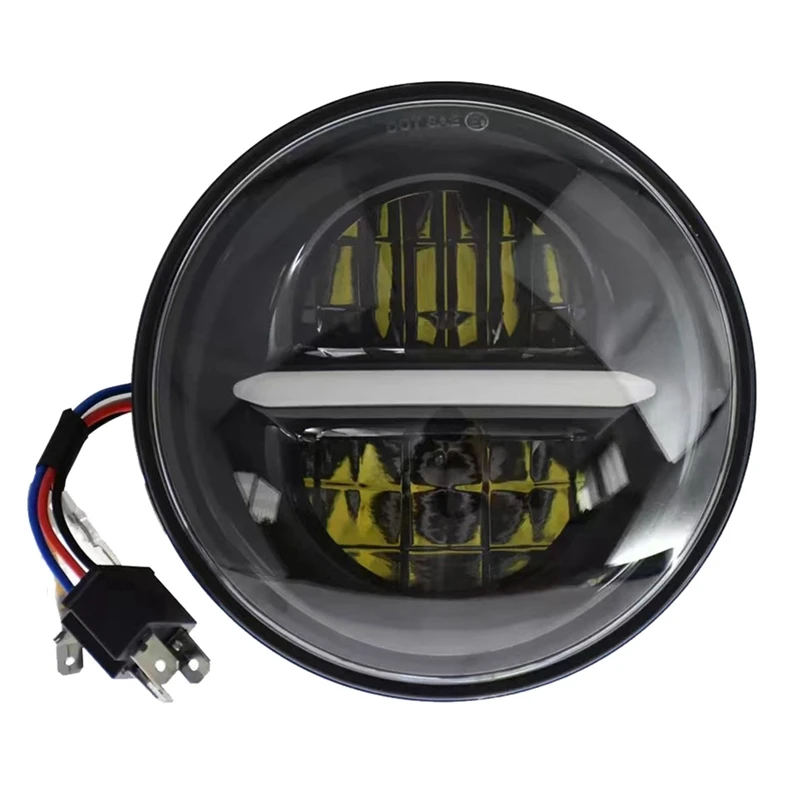 

X59A_Retro Motorcycle 5.75 Inch LED Headlight Headlamp for Harley Black