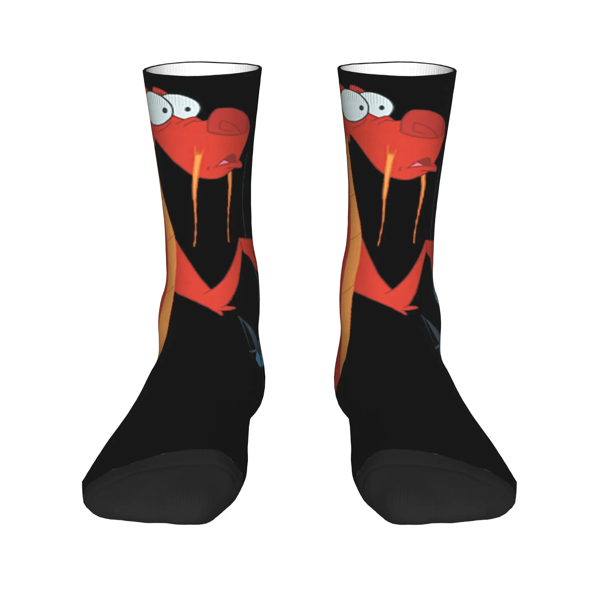 Adults Men Socks Mulan Mushu Cricket Pocket  Stockings Anti Skid Soft Breathable Socks Autumn Fashion Printed Skateboard Socks