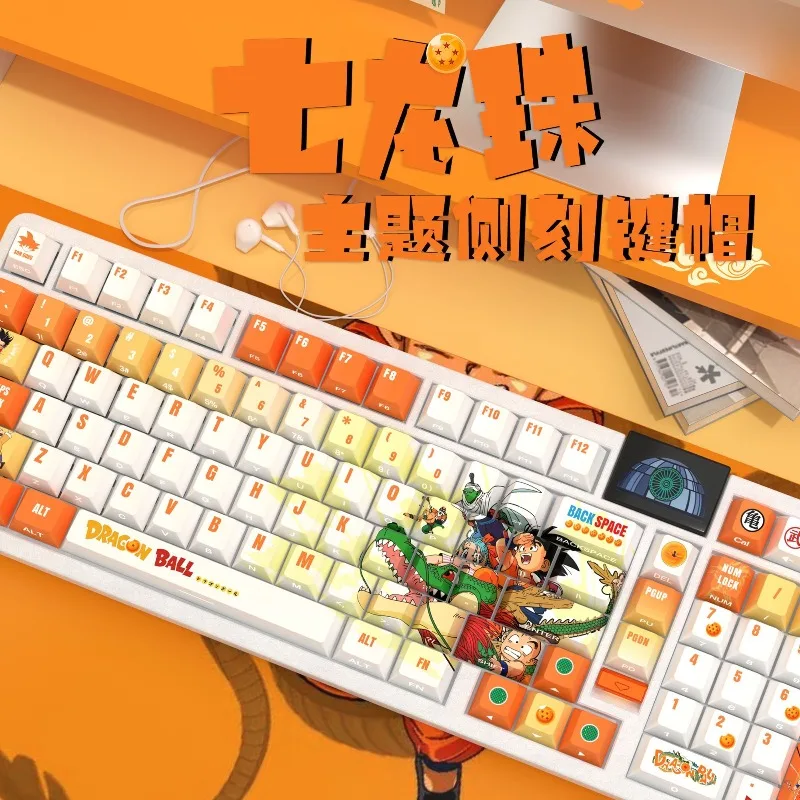 

Dragon Ball keycaps,cartoon anime Goku side engraved translucent keycaps Suitable for mechanical keyboard magnetic cross axis