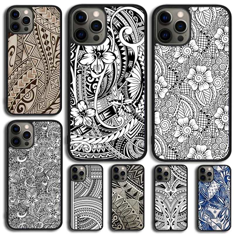 Hawaiian Ornament Phone Case For iPhone 16 15 14 13 12 Mini 11 Pro Max Plus X XS Max XR Cover Shell coque