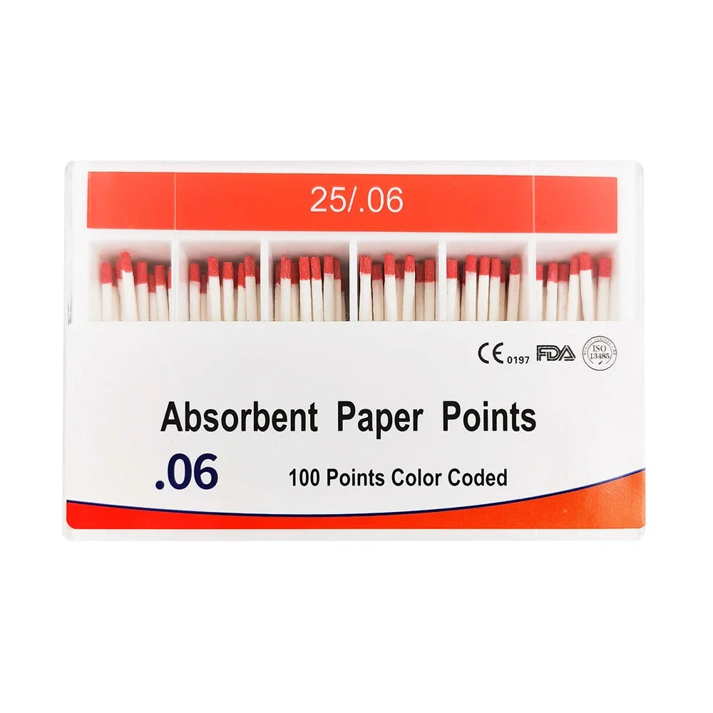 

0.06 Taper Dental Absorbent Paper Points 20# 25# 30# 35# 40# Paper Points Cotton Fiber Root Canal Absorption Dental Materials