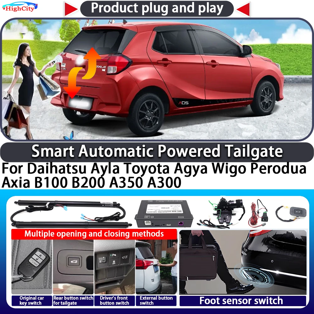 

For Daihatsu Ayla Toyota Agya Wigo Perodua Axia B100 B200 A350 A300 Smart Automatic Powered Tailgate Key Control Power Tailgate