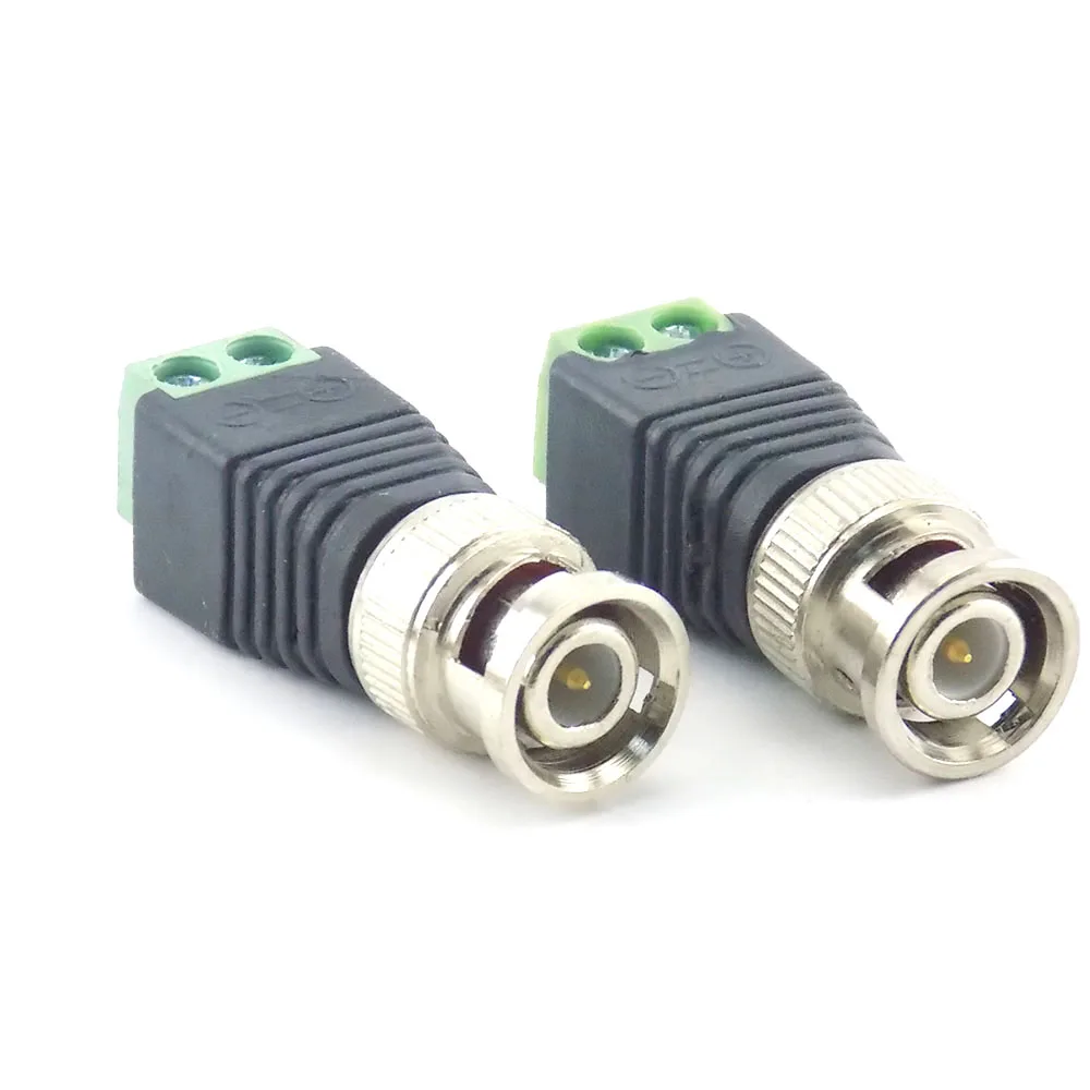 1/4/10pcs DC BNC Male Connector Surveillance Plug Accessories Video Balun System Security Adapter Coax CAT5 For CCTV Camera C6