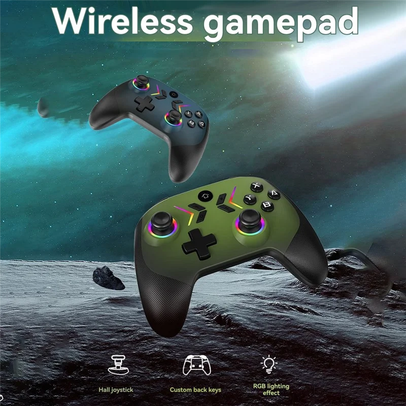 FFYY-وحدة تحكم ألعاب بلوتوث لاسلكية للتبديل/سويتش برو/سويتش لايت/الكمبيوتر الشخصي/الهاتف المحمول مع لوحة ألعاب ماكرو قابلة للبرمجة الاستيقاظ C