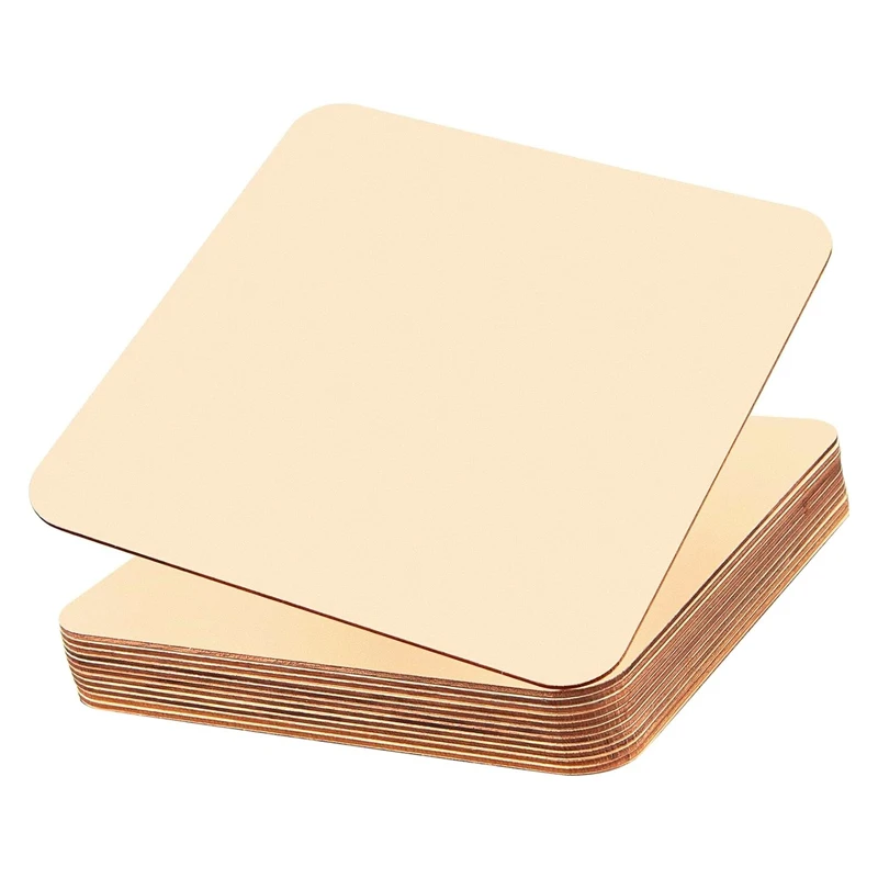 

10pcs 30cm Unfinished Wooden Square Blank Natural Wood Slices Wooden Cutout Tiles for DIY Crafts Home Decor Painting Staining