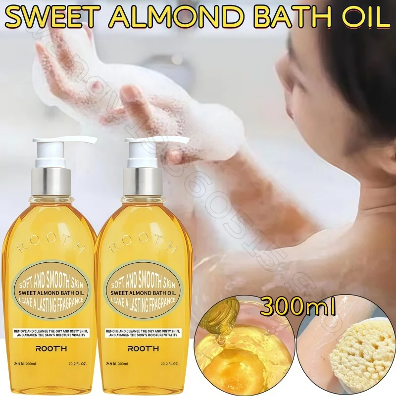 

ROOTH Sweet Almond Fragrance Shower Oil 300ml Deep Cleansing Oil Control Unclog Pores Oil Nourishing Shower Gel