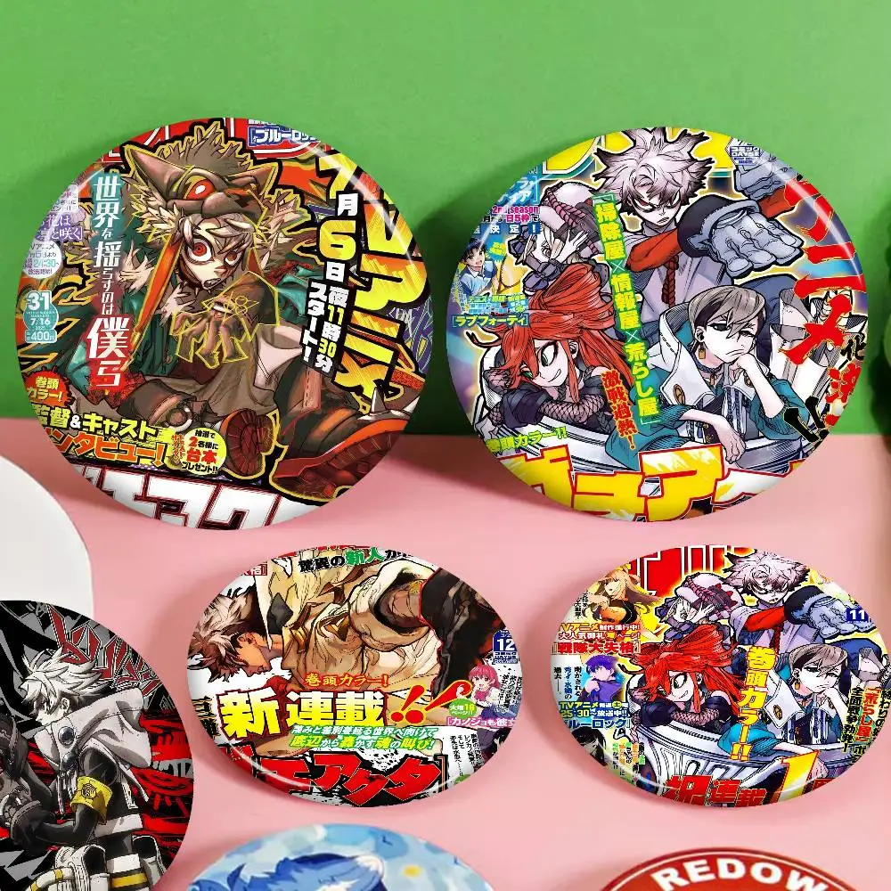 Japanese Anime G-Gachiakuta 32/44/58MM Customizable Button Pins Cute Funny Creative Badge Jewelry Decor Gifts For Friends